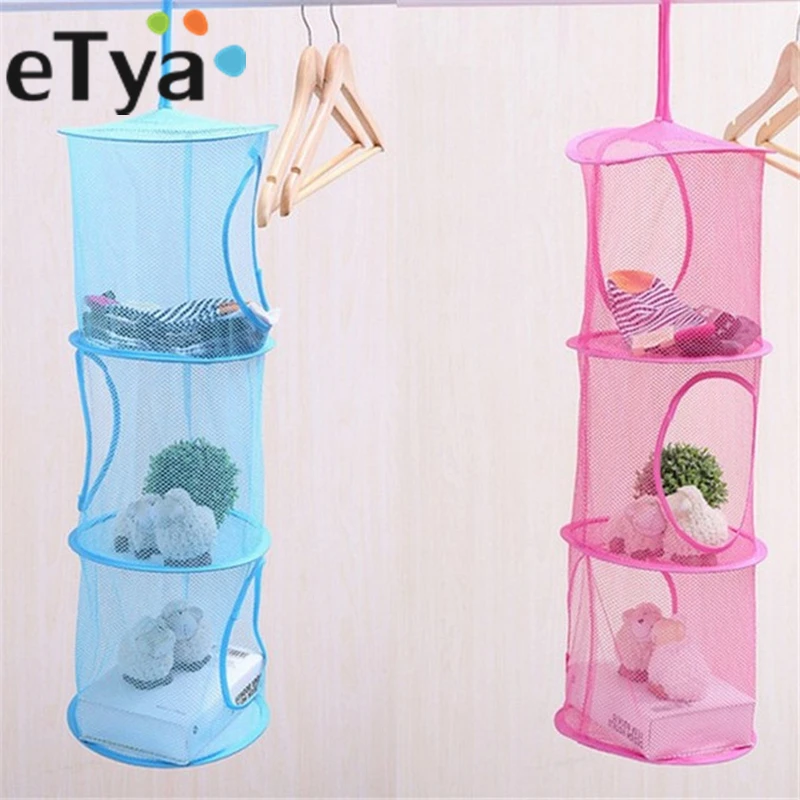 3 الجرف شنقا تخزين صافي الاطفال لعبة المنظم حقيبة نوم الملابس جدار الباب خزانات ملابس سلة المطبخ تخزين شبكة حقيبة