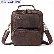 Hengsheng cheap price genuine leather men shoulder bags for ipad shoulder bags and quality cow leather men messengers bag