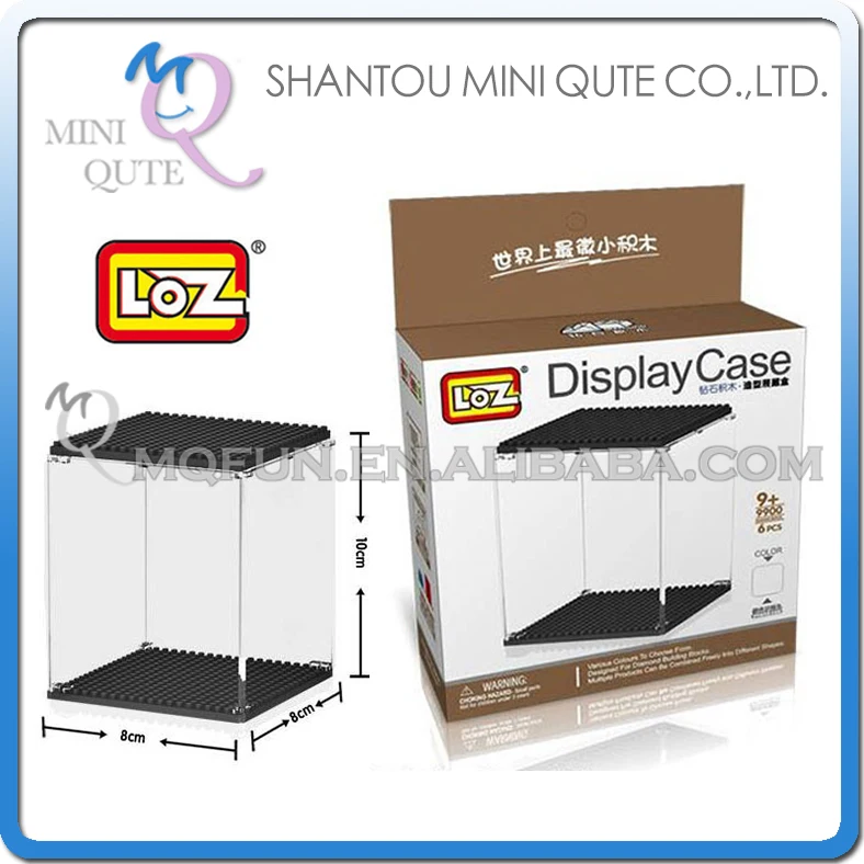 

Mini Qute 8 color 3d display case loz diamond block plastic cube building blocks brick educational toy game NO.9900