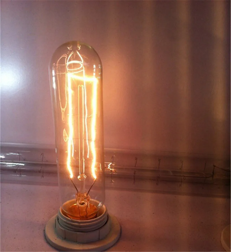 Lâmpada do Vintage 40 w Edison Pode Ser Escurecido Lâmpada Incandescente Industrial Antigo Retro Luz Ac220-240v 6 Pçs T10 E27 E14 4 edison lâmpada do vintage pode ser escurecido