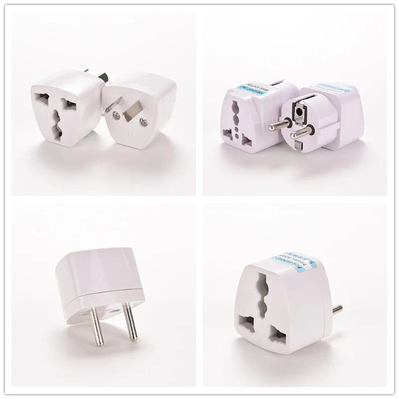 

JETTING 1PC EU GER AU CHN Plug Adapter European Germany Australia Chinese Power White Travel Converter Conversion Plug