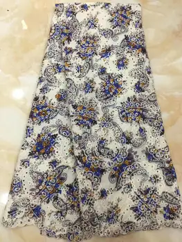 

African lace fabric 2018 high quality lace embroidered swiss voile cotton lace Nigerian tulle french lace fabrics for Christmas
