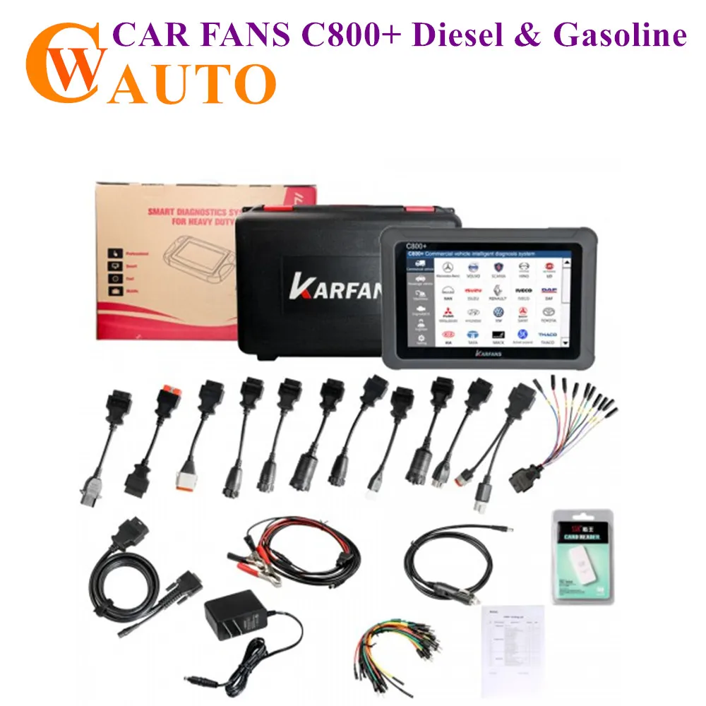 Compare CAR FANS C800+ Diesel & Gasoline Vehicle Diagnostic Tool for Commercial Vehicle Passenger Car Machinery with Special Function