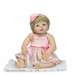 Bebe для девочек куклы Reborn 22 дюймов 55 см полный силиконовые возрождается для маленьких девочек куклы и игрушки для детей подарок oyuncak Bebek bonecas