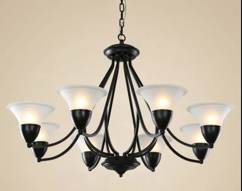 

American Scandinavian European Iron Chandelier Living Room Lamp Restaurant Lights Bedroom Lamps Simple European lamps
