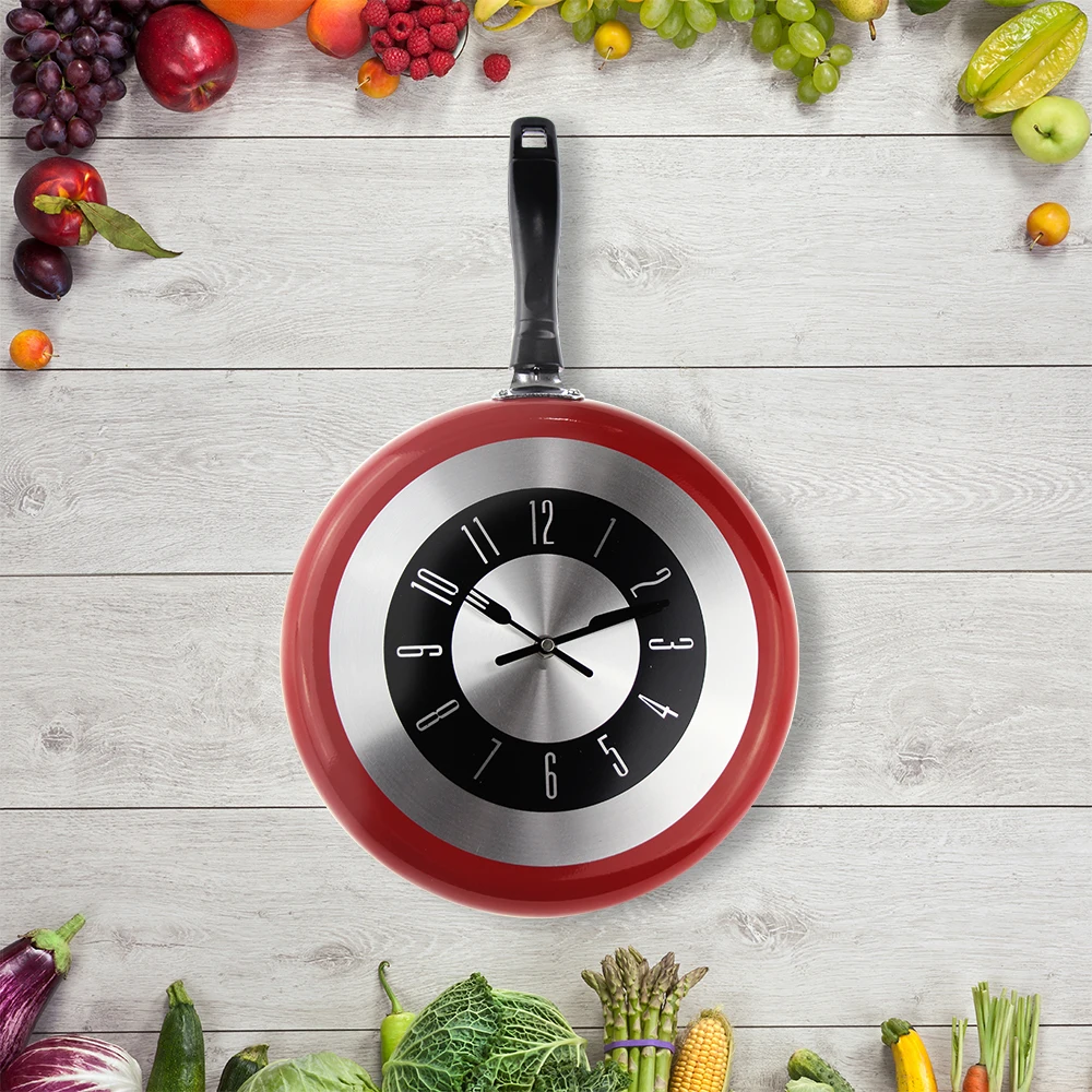 Kitchen Decoration Novelty Art Watch High Quality Wall Clock Metal