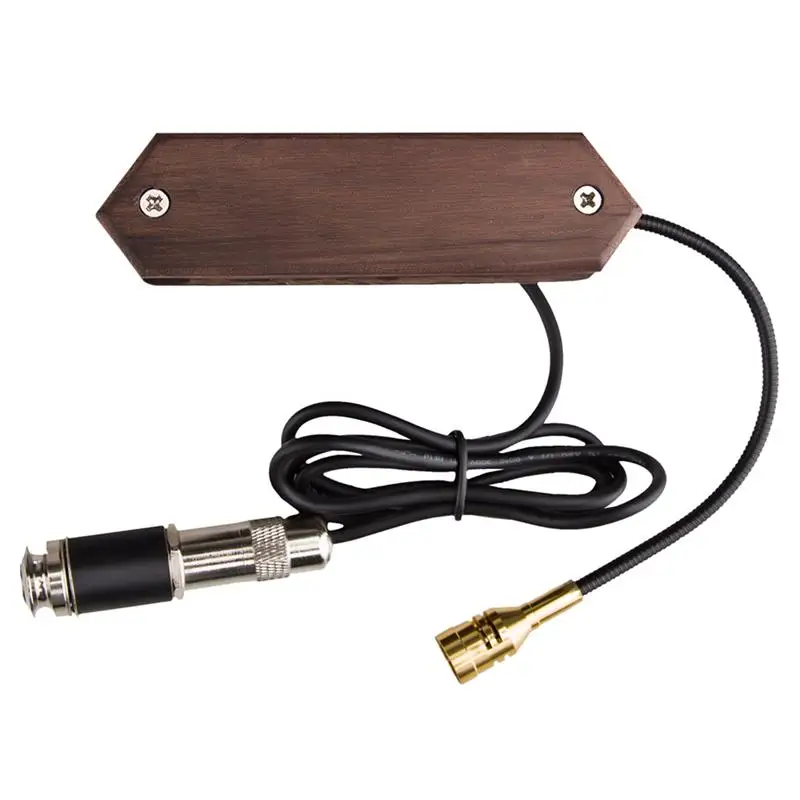 

Rosewood Magnetic Dual Coil Soundhole Pickup Adjustable Tone Volume Parts for Guitar