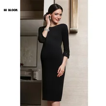 Cadeaux de pâques Marque Femmes Enceintes Soirée Party Dress Élégant Office Lady Robes De Maternité Vêtements Plus La Taille De Maternité Dress