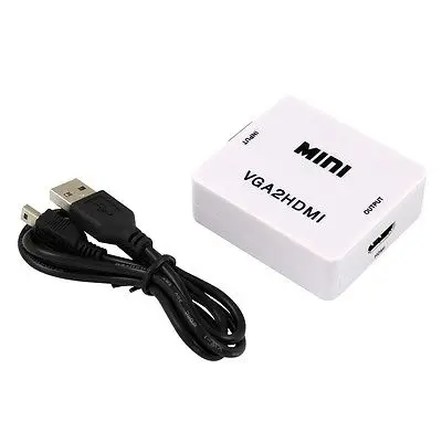 Композитный адаптер преобразователя Mini VGA Audio to HDMI LCD 1080p HD TV Video для ПК | Компьютеры