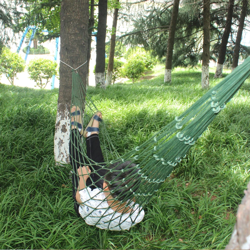 1Pc Portable Hammock Garden Outdoor Camping Travel furniture Mesh Hammock Swing Sleeping Bed Nylon HangNet