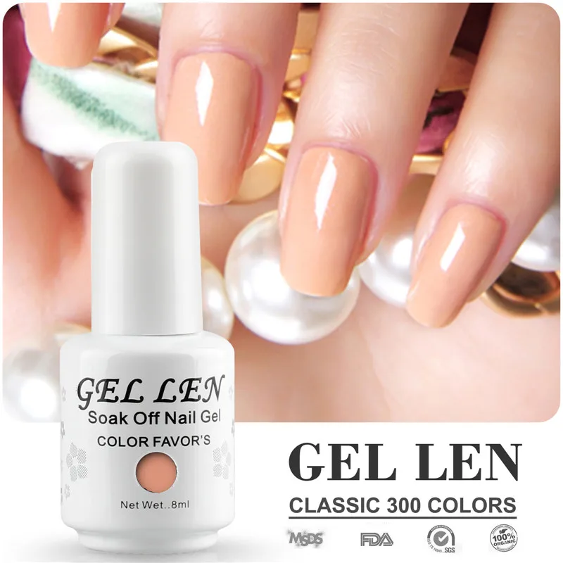 

Gel Len 240 Pure Color Gel Nail Art Nail Polish UV Soak Off Nail Gel Polish Long Lasting Led Gel Varnish DIY Salon