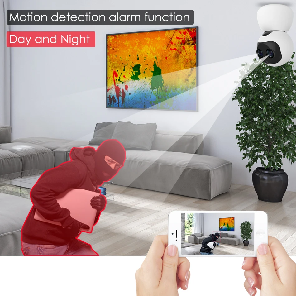 Беспроводная WiFi камера 1080p ip-камера умная H.265 ptz с двойным объективом зум Full HD ночного видения Домашняя безопасность видеонаблюдения CCTV сеть