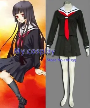 

Jigoku Shoujo Enma Ai Winter School Uniform Cosplay Costume Girl Dress Halloween Party Costumes-- Freeshipping