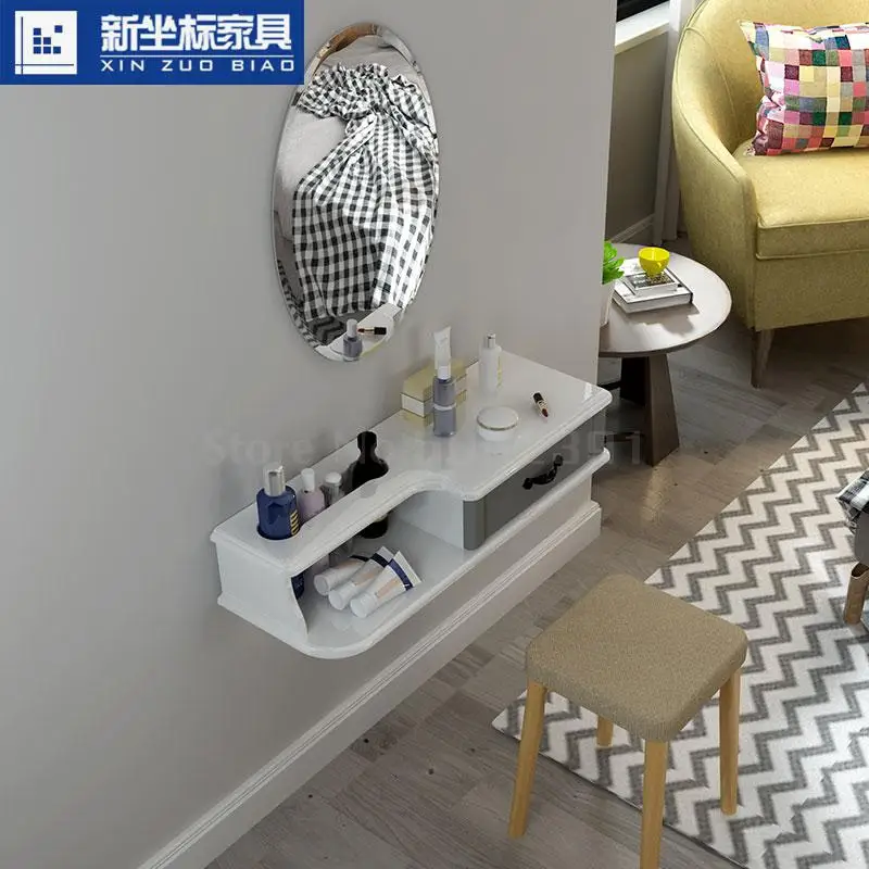 Wall Mounted Dressing Table Bedroom Photo Studio Wall Mounted Makeup Table Bedside Mini Dressing Table Simple Makeup Cabinet Dressers Aliexpress