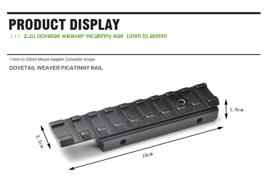GUGULUZA 11 мм до мм 20 ласточкин хвост продлить Вивер Пикатинни адаптер конвертер объемная опорная рама с 10 слотов для Охота