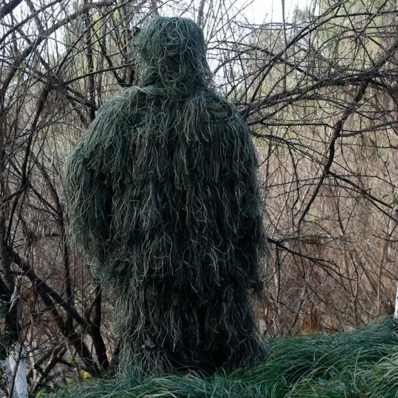 3D лист камуфляж Ghillie костюм на открытом воздухе Охота птичий наблюдение фотографирование Одежда дышащая джунгли одежда для охотника