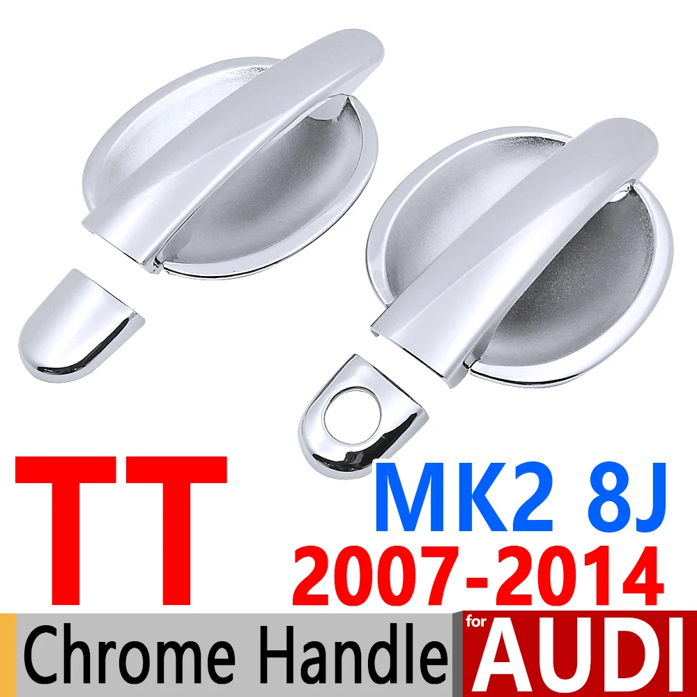For AUDI TT 8J MK2 2007-2014 Luxurious Chrome Door Handle Covers Trim Set TTS RS 2008 2009 2012 2013 Accessories Car Styling | Автомобили