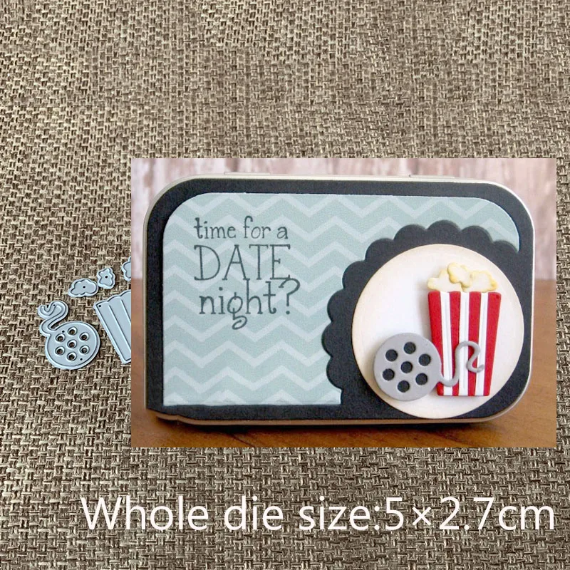 

New Design Craft Metal Cutting Dies cut die Movie popcorn decoration Scrapbooking Album DIY Paper Card Craft Embossing Die Cuts