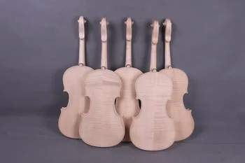 

5 pcs 4/4 violin unfinished Flame maple Russian spruce top violin maker Yinfente
