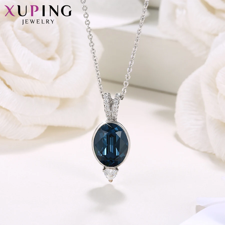 

Xuping Jewelry Pendantl Necklace Crystals from Swarovski Rhodium color Plated Romatic Gifts for Ladies M96-40192