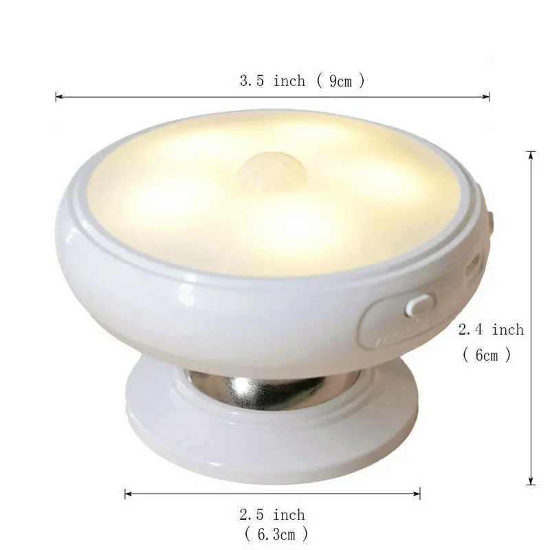 Novelty LED Baby Bed Wireless Night Lamp Rechargeable Automatic Wall Light with Usb Motion Sensor for Stair Hallway Cabinets 5