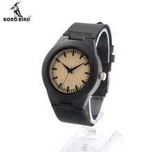BOBO OISEAU CbE27 Femmes En Bois Montre Top marque Japonais 2035 mouvement À Quartz Réel Bracelet En Cuir Dames Montres Avec Boîte-Cadeau OEM