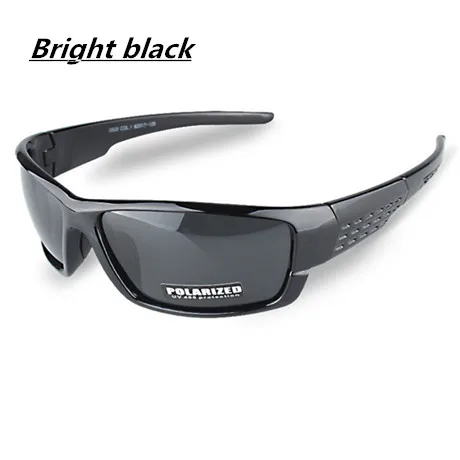ASOUZ, новинка, модные мужские поляризованные солнцезащитные очки, UV400, квадратные, для девушек, солнцезащитные очки, классический бренд, дизайн, черные, для вождения - Цвет линз: Bright black