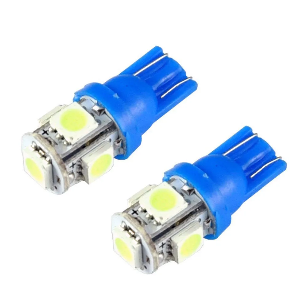 YSY 100 шт T10 светодиодный 5SMD 5050 W5W 194 внутренняя Лицензия Пластина светлый купол