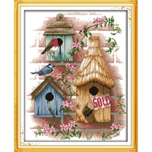 Everlasting love Log cabin китайские наборы для вышивки крестом экологический хлопок печатные 11CT 14CT DIY Новые рождественские украшения