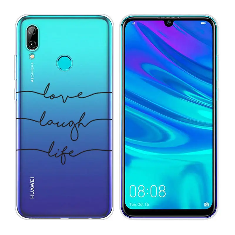 Силиконовый чехол для huawei P Smart, мягкий ТПУ чехол для телефона, 6,21 дюймов, P Smart, прозрачный чехол, PSmart, оболочка - Цвет: 49