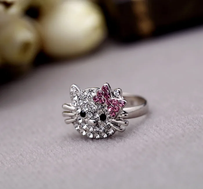 aliexpresscom buy 2017 new cute cat design rings fashion jewelry girl lovely cute cat rhinestone finger ring hello kitty jewelry gift wholesale from - Hello Kitty Wedding Ring aliexpresscom buy 2017 new cute cat design rings fashion jewelry girl lovely cute cat rhinestone finger ring hello kitty jewelry gift wholesale from - Hello Kitty Wedding Ring