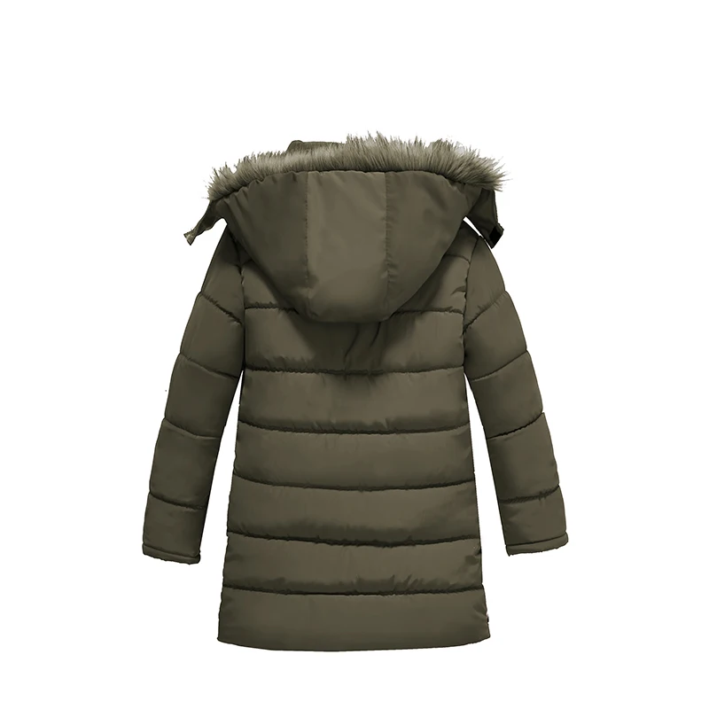Comprar Abrigo grueso de invierno con Cuello de piel para niños abrigos para niños a prueba de viento chaquetas para bebés y niñas de 3 8 años