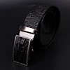 COWATHER 2022 good quality cow genuine leather belts for men alligator pattern automatic buckle mens belt  original brand ey01 ► Photo 3/6