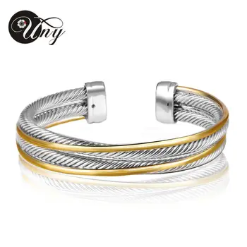 

UNY Bracelet Vintage Twisted Cable Wire Bangle Fashion Brand Antique Designer Bracelets Unique Christmas Free Ship Cuff Bangles