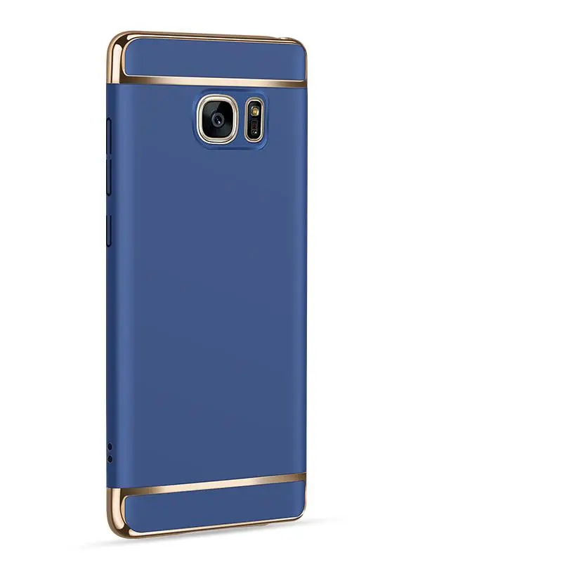 Чехол для samsung Galaxy Note 5, чехол 3 в 1, жесткая матовая пластиковая задняя крышка для телефона, чехол для samsung Note5 - Цвет: Blue