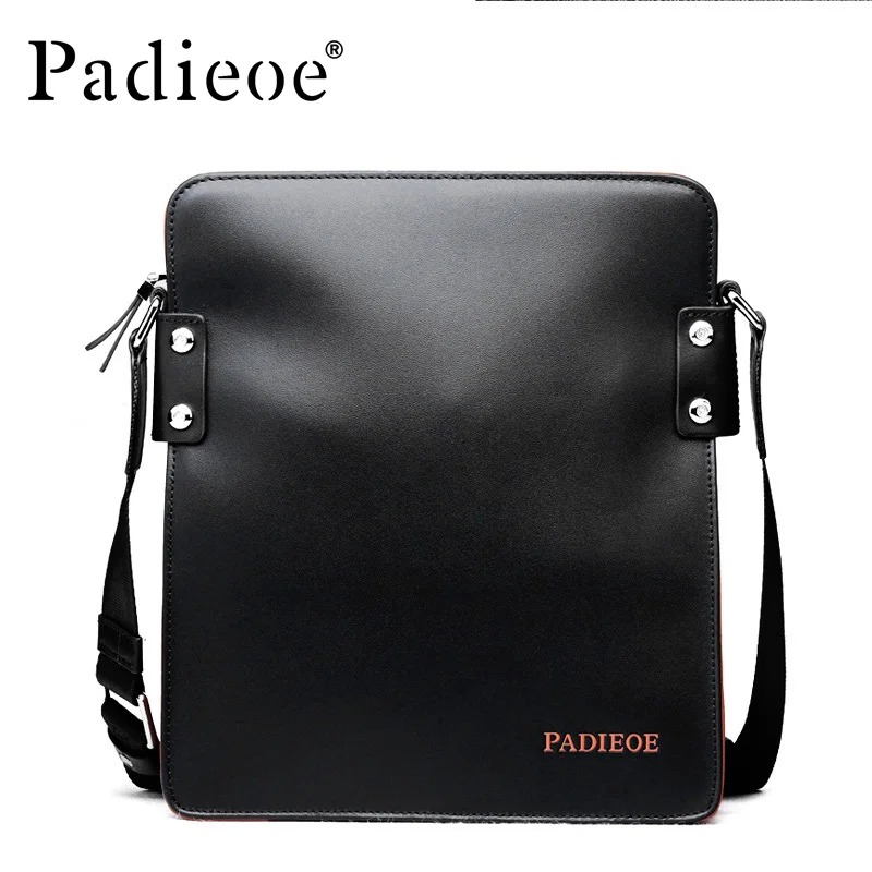

Padieoe Brand Genuine Leather Crossbody Bag Men Shoulder Messenger Bag Designer Handbags High Quality Men's Business Briefcases