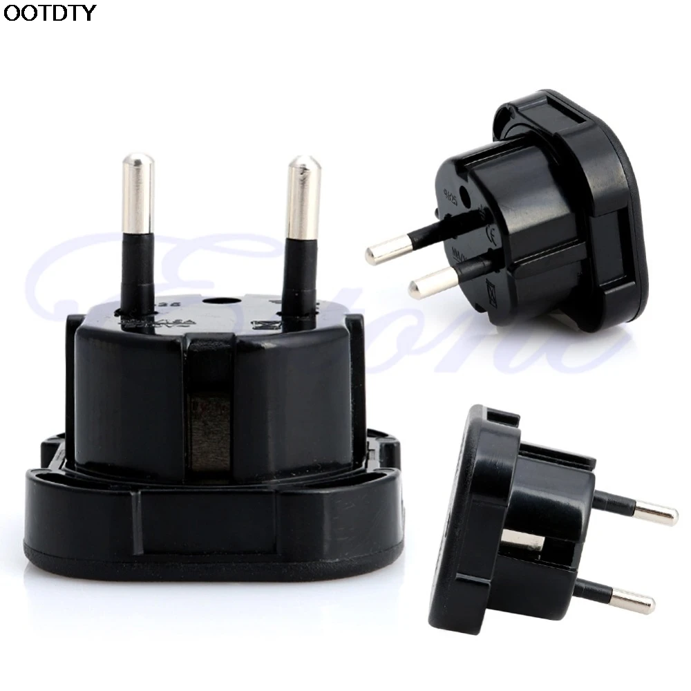 Адаптер питания OOTDTY 2 Pin UK EU дорожный адаптер переменного тока переходник L060