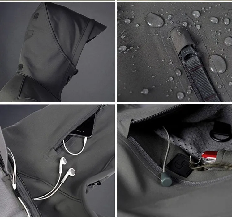 Esporte ao ar Ternos de Caça Militar à Prova Sharkskin Conjuntos Tático Livre Dwaterproof Água Camuflagem Terno Homem Escalada Caminhadas Jaqueta ou Calças Tad 33 Jaq. caminhada