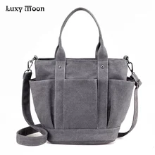 Luxy Mond Frauen Leinwand Handtasche Gelegentliche Große Kapazität Heißer Verkauf Body Totes Bolsas Solide Schultertasche Wing Taschen ZD669