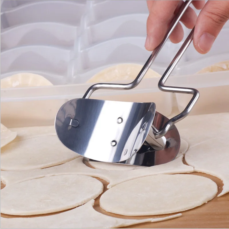 Dumpling Wrapper Cutter Making Machine Pastry Pie Crust Dough Maker Mold L 