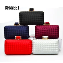 Черный Для женщин ткань сумка bolsos mujer Вязание атласная цепь Сумки леди плечо сумка через плечо Ежедневные клатчи кошелек G1407