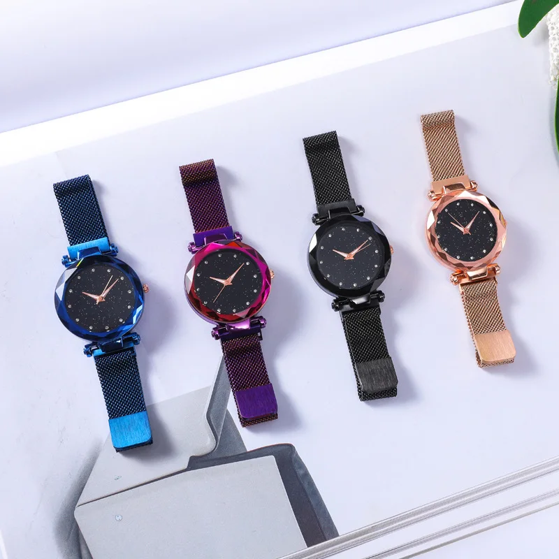 

Women's Watches Fashion Magnetic Starry Sky Reloj Mujer Top Luxury Brand Waterproof Bracelet Clock Stainless Steel Quartz Female