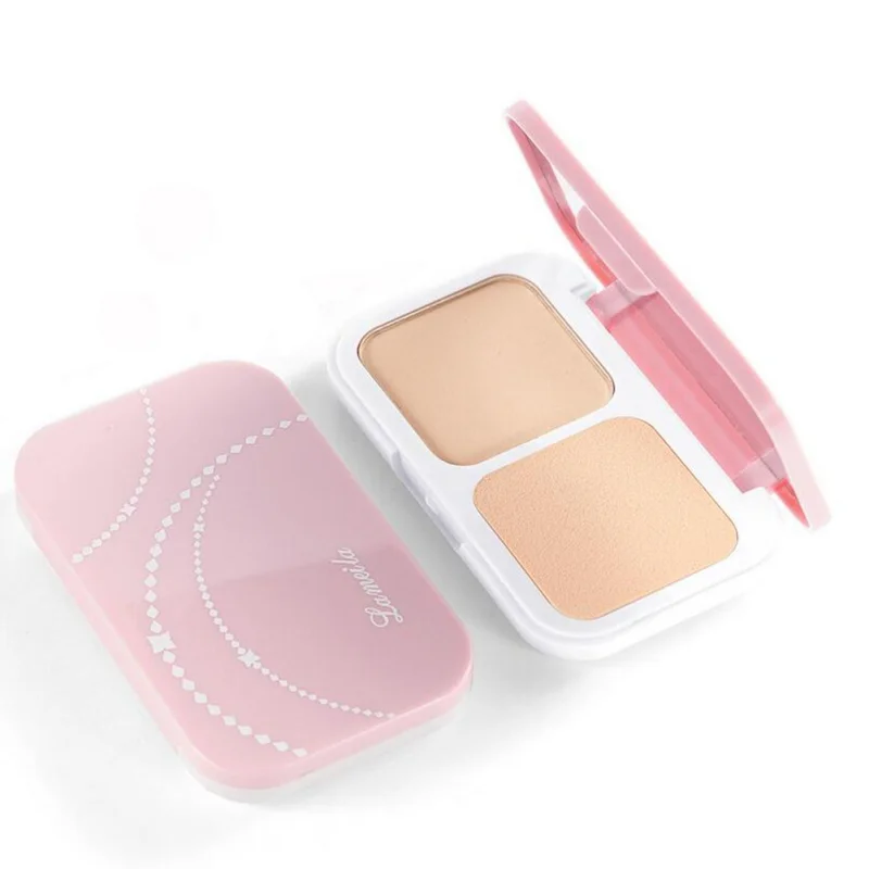 

Powder Women Face Base Pressed Powder Makeup Matte Shimmer Fix Palette Concealer Contour Compact Cosmetics With Puff