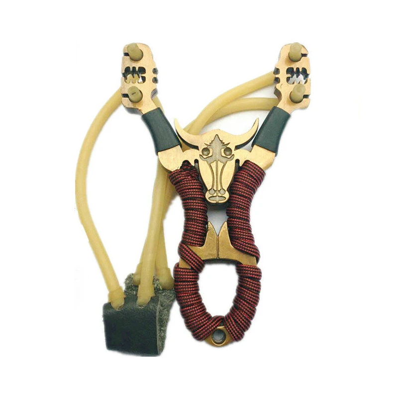 

Scoutdoor Powerful Sling Shot with Golden Bull Head Slingshot Catapult Stone Hunting