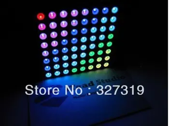 

2pcs RGB LED Dot Matrix 60mm 8*8 Full Color Common anode For Arduino competible