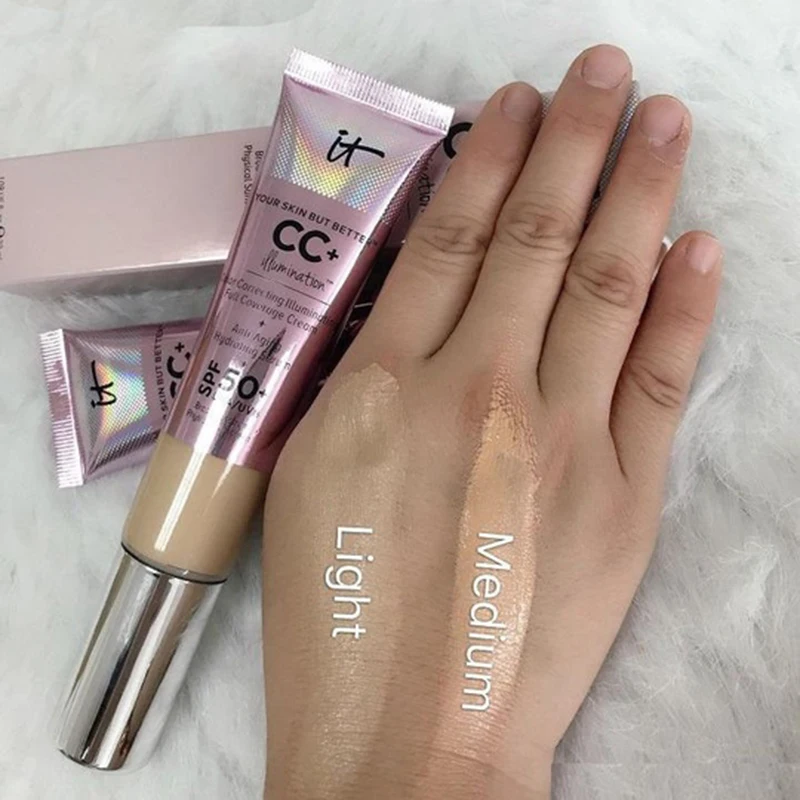 It Cosmetics Тональная основа для лица CC крем SPF 50 гладкая основа для макияжа тональный, для придания яркости водостойкая натуральная основа для макияжа