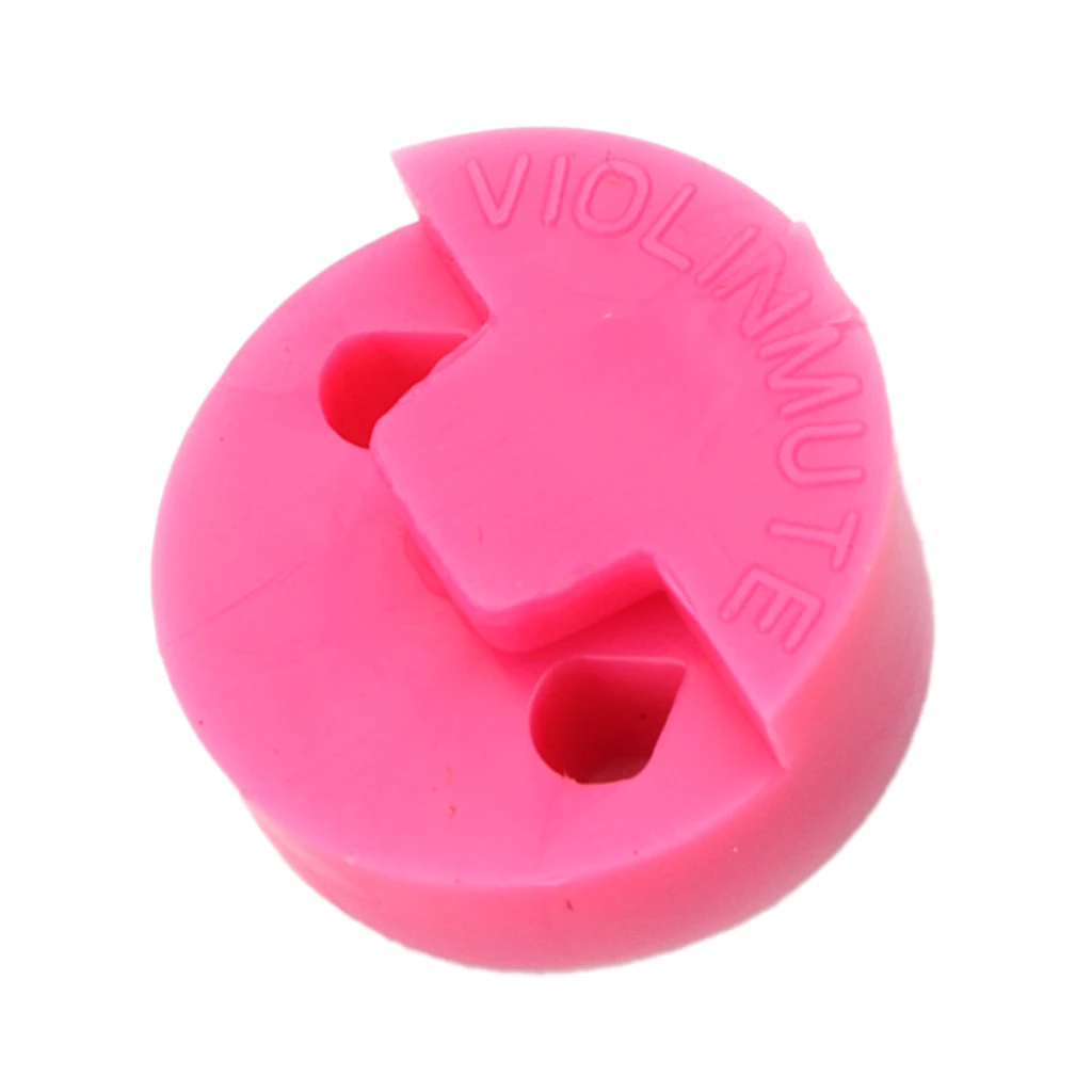 Professional Round Rubber Violin Fiddle Mute Sordine Silencer Pink Musical Stringed Instruments Accessories for Violin