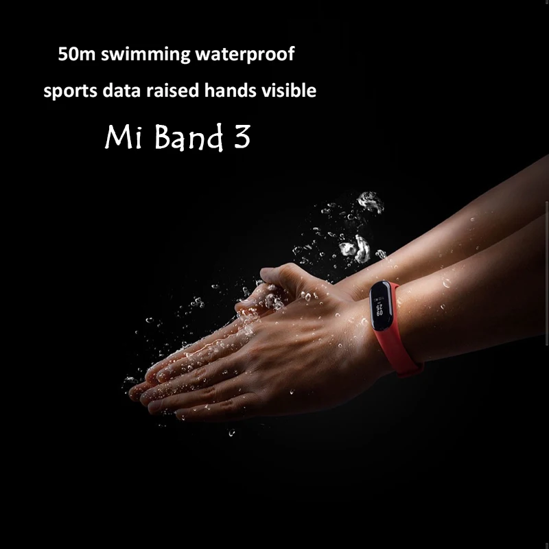 Глобальная версия Xiaomi mi Band 3 Смарт водонепроницаемый 5ATM mi band 3 Android IOS фитнес-трекер браслеты OLED шагомер наручные