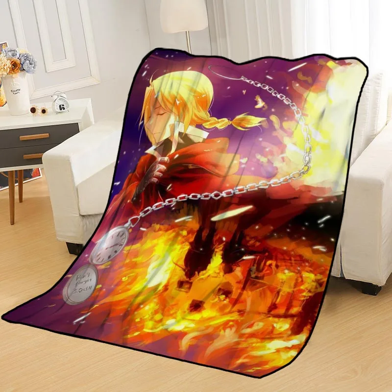 

Fullmetal Alchemist Blankets Personalized Custom for Beds Soft TR DIY Your Picture Dropshipping Throw Travel Blanket