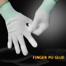 Несколько ПУ Антистатические перчатки рабочие перчатки с покрытием для пальцев износостойкие противоскользящие дышащие производственные перчатки